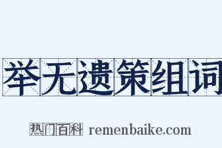 举无遗策组词是什么意思的图片